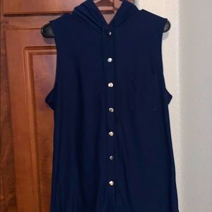 Button down with hood